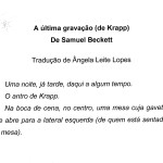 Texto da "A Ultima gravação de Krapp"